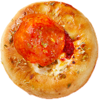 Pepperoni pizza cupcake top