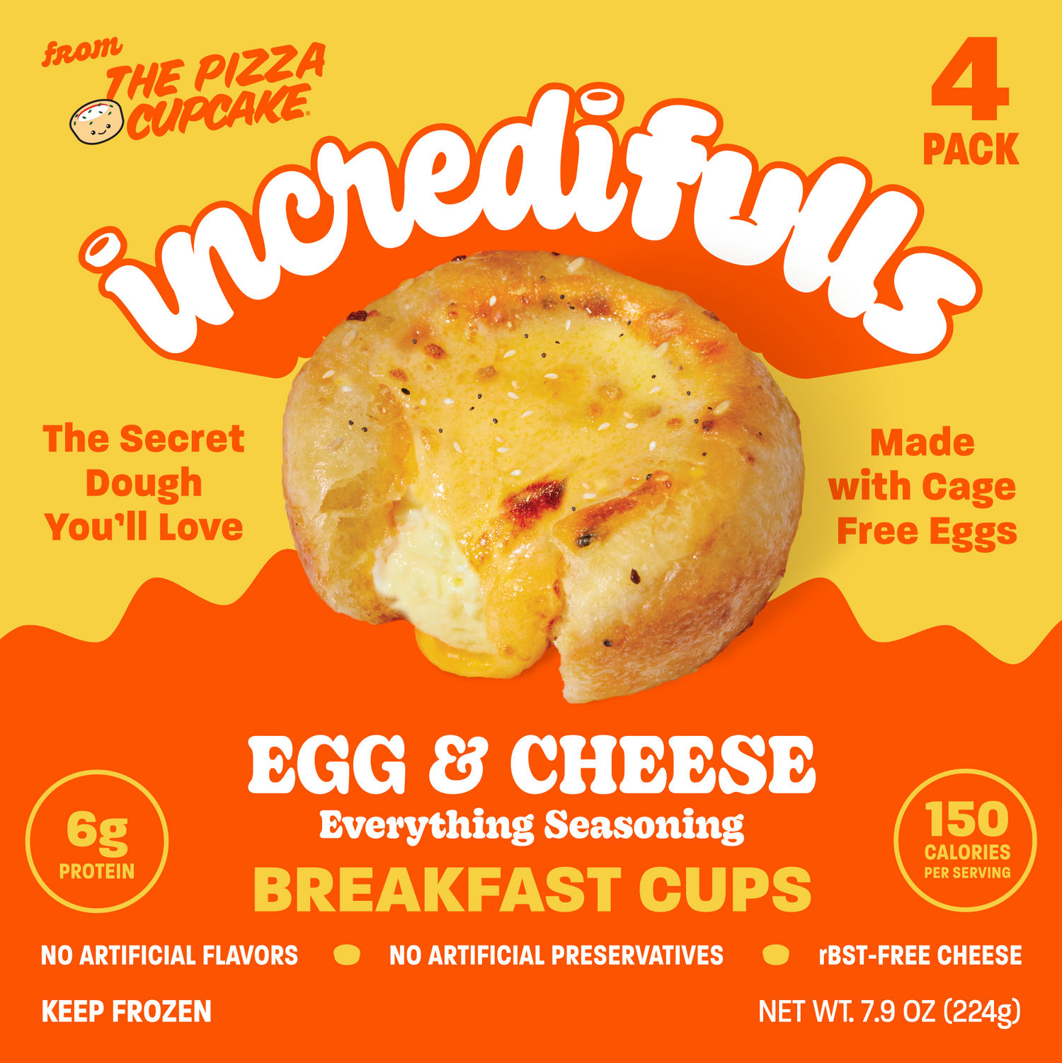 Packaging image of egg and cheese 4 pack