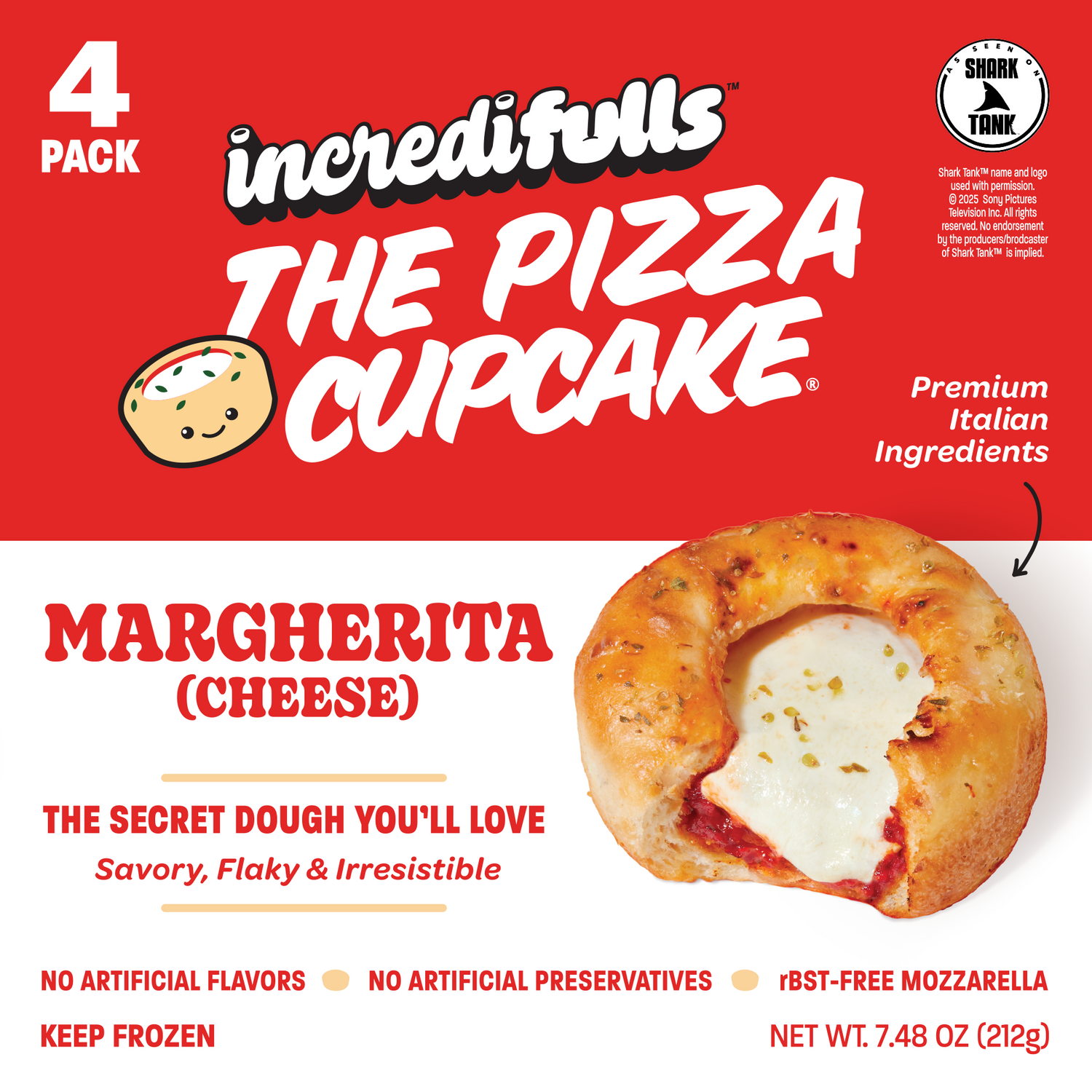 margherita pizza cupcake 4 pack packaging photo